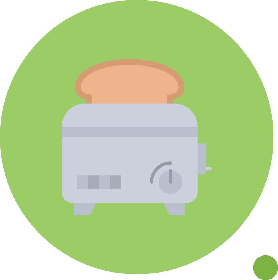 Toaster Long Circle Icon vector