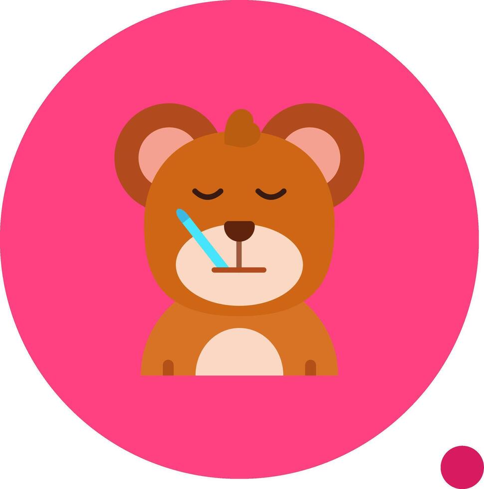 Sick Long Circle Icon vector