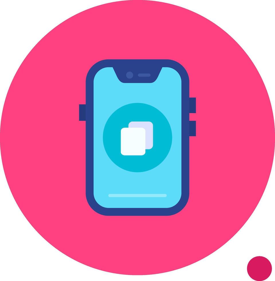 Copy Long Circle Icon vector