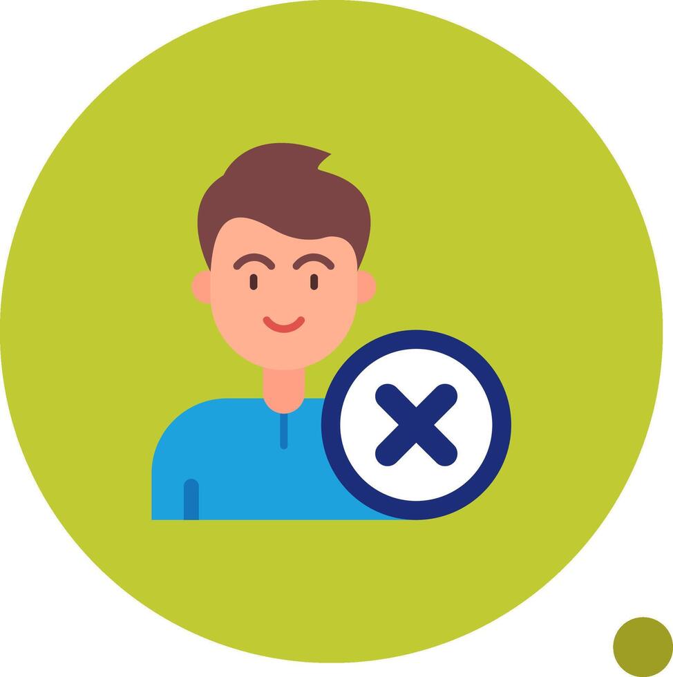 Cancel Long Circle Icon vector