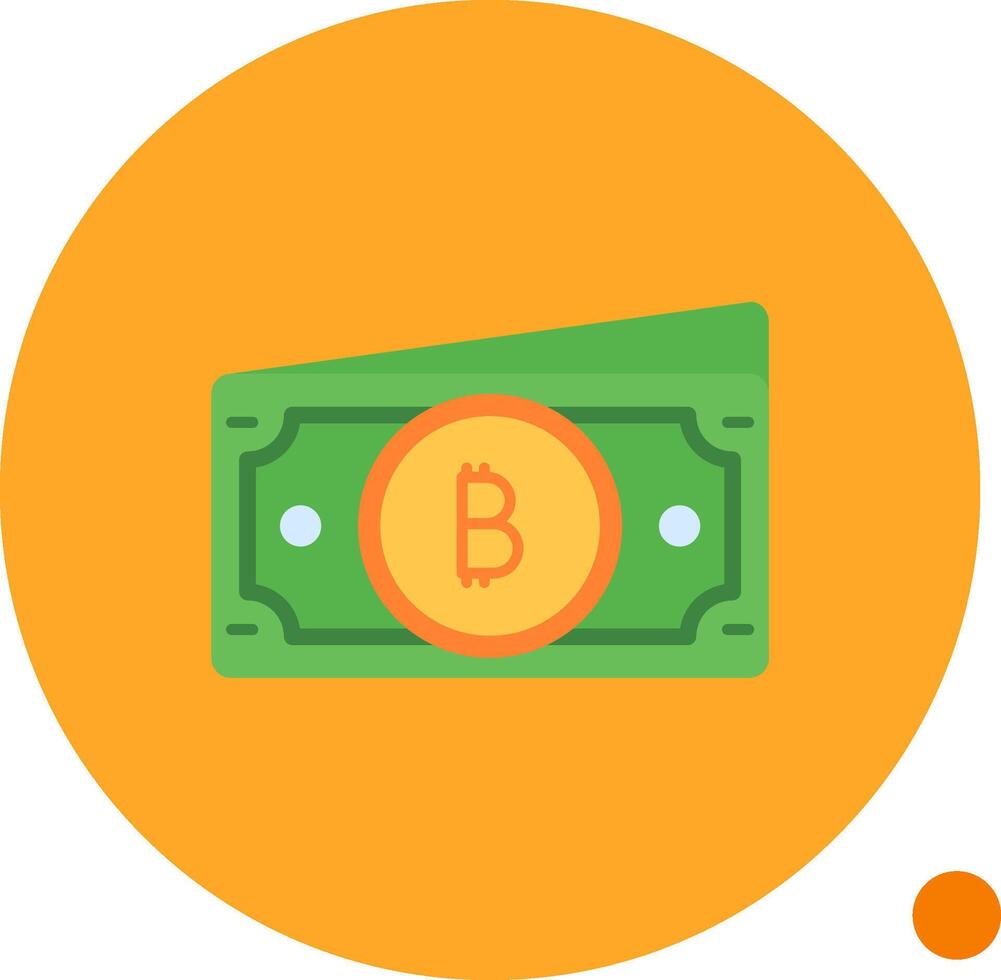 bitcoin largo circulo icono vector