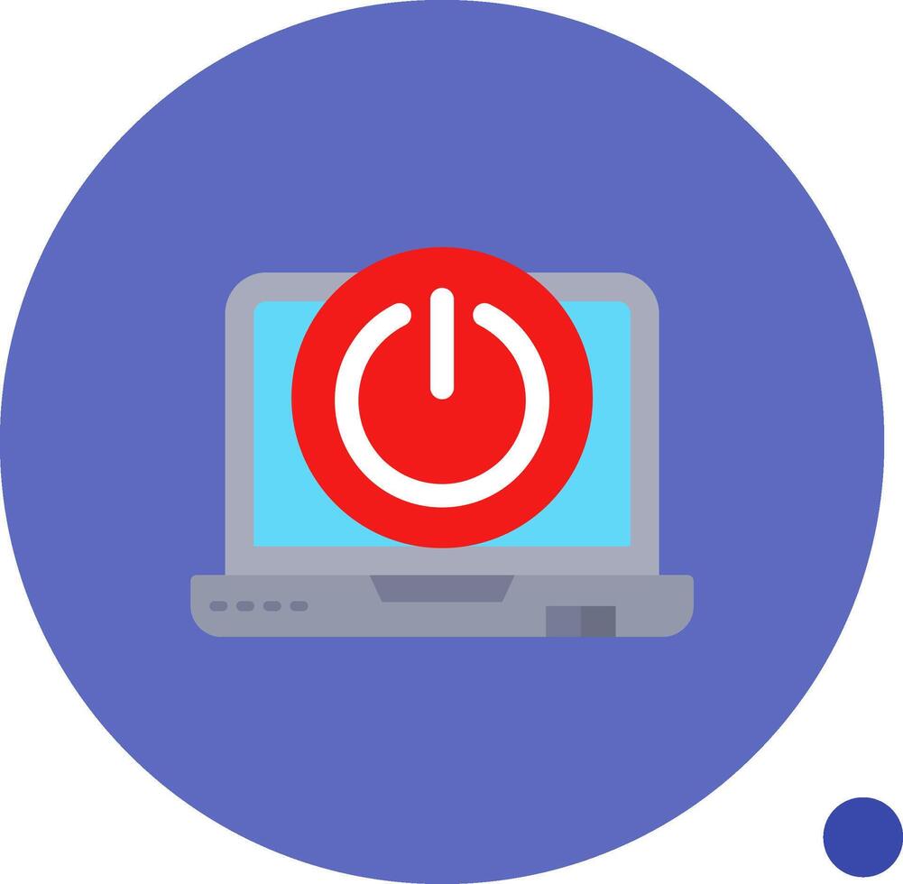 Power off Long Circle Icon vector