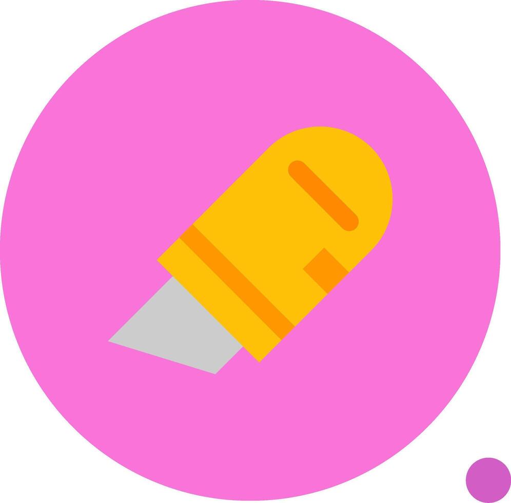 Cutter Long Circle Icon vector