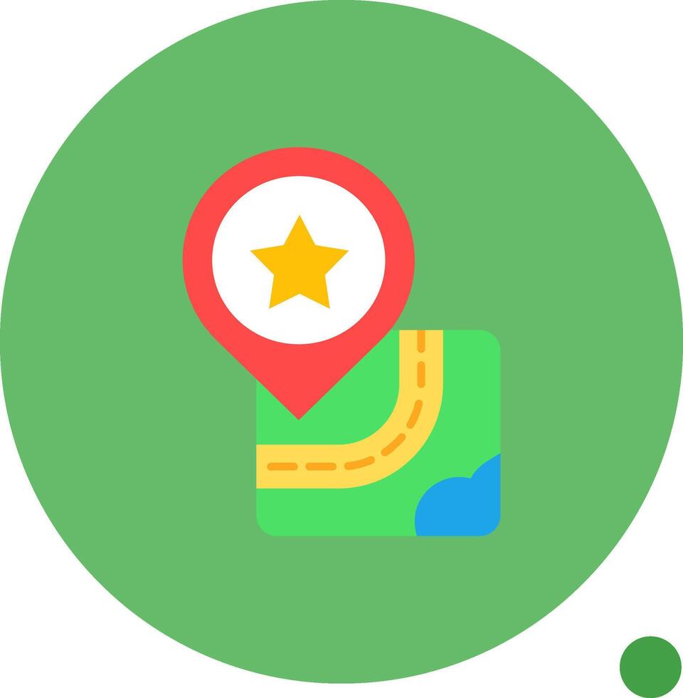 Star Long Circle Icon vector