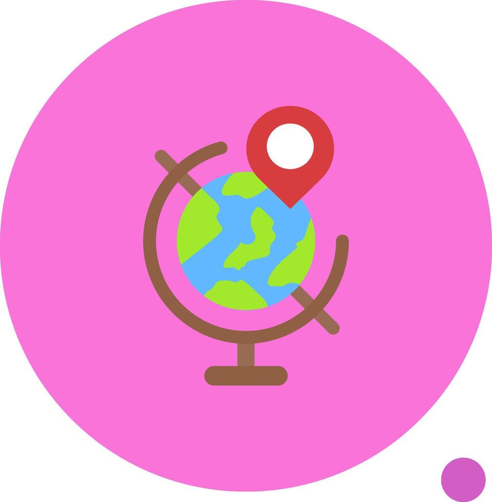 globo largo circulo icono vector