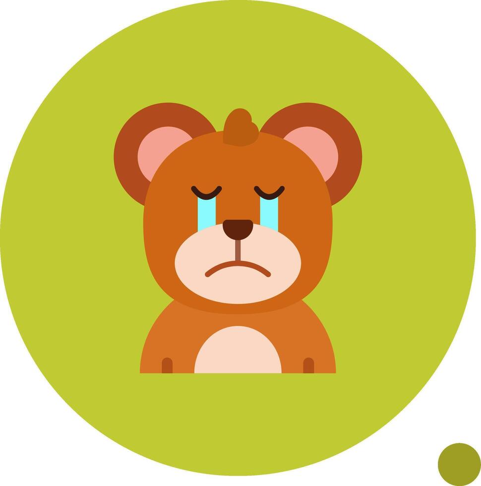 llorar largo circulo icono vector