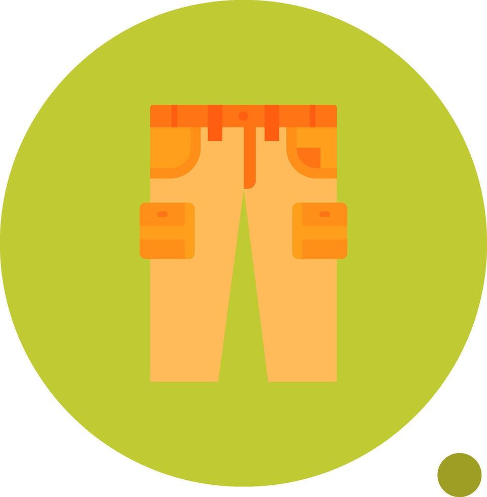 Cargo pants Long Circle Icon vector