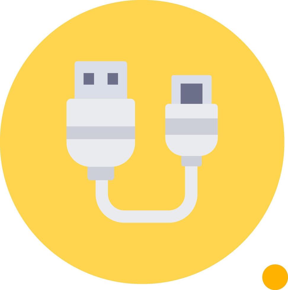 Usb Long Circle Icon vector