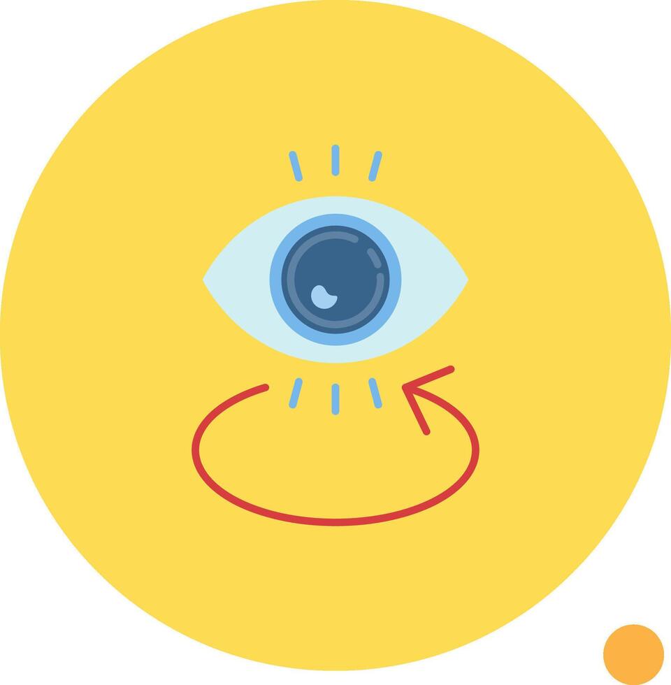 ojo largo circulo icono vector