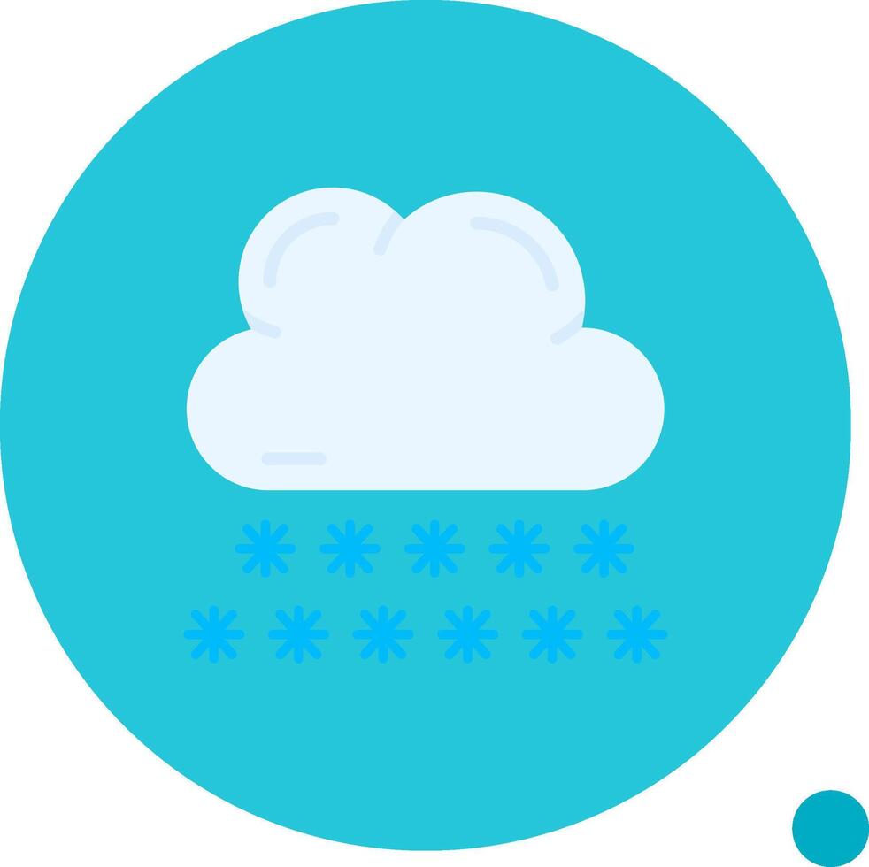 Snowy Long Circle Icon vector