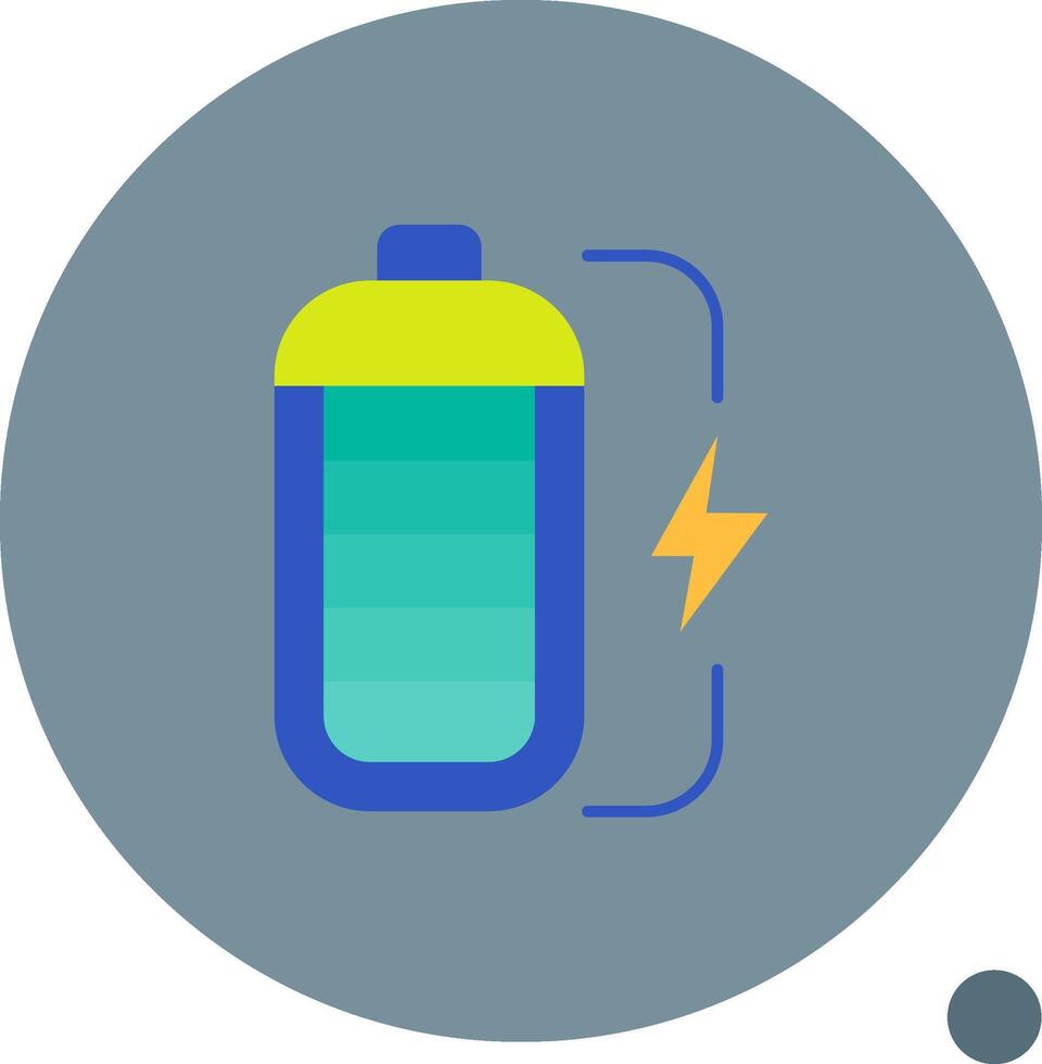 Battery Long Circle Icon vector