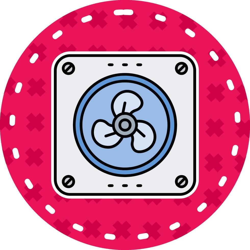 Extractor Line Filled Sticker Icon vector