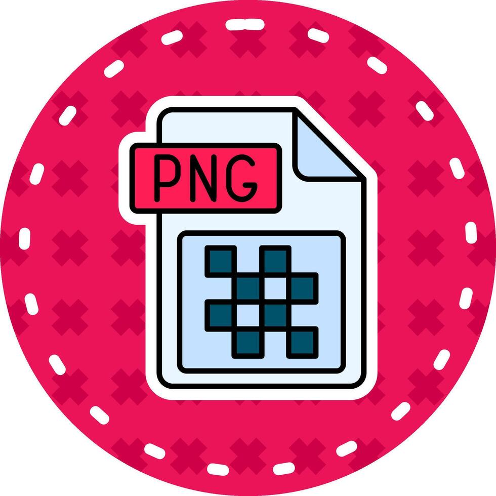 png archivo formato línea lleno pegatina icono vector