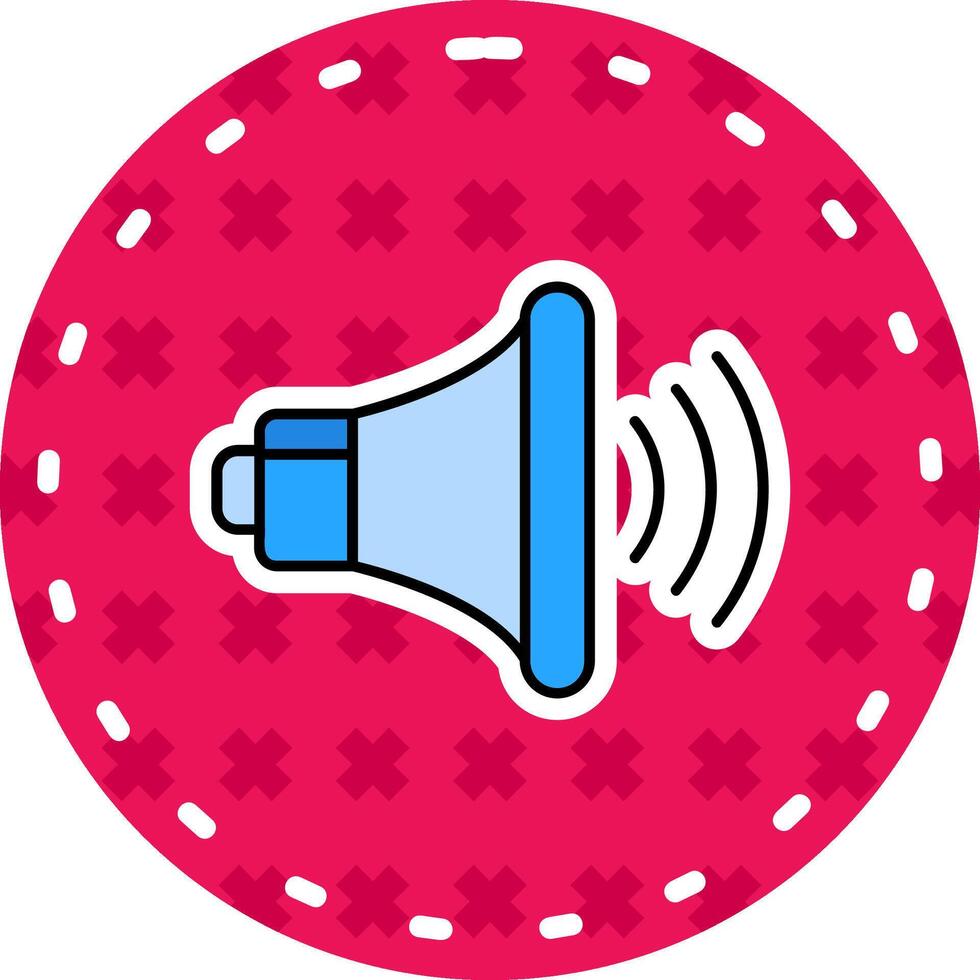 volume up Line Filled Sticker Icon vector