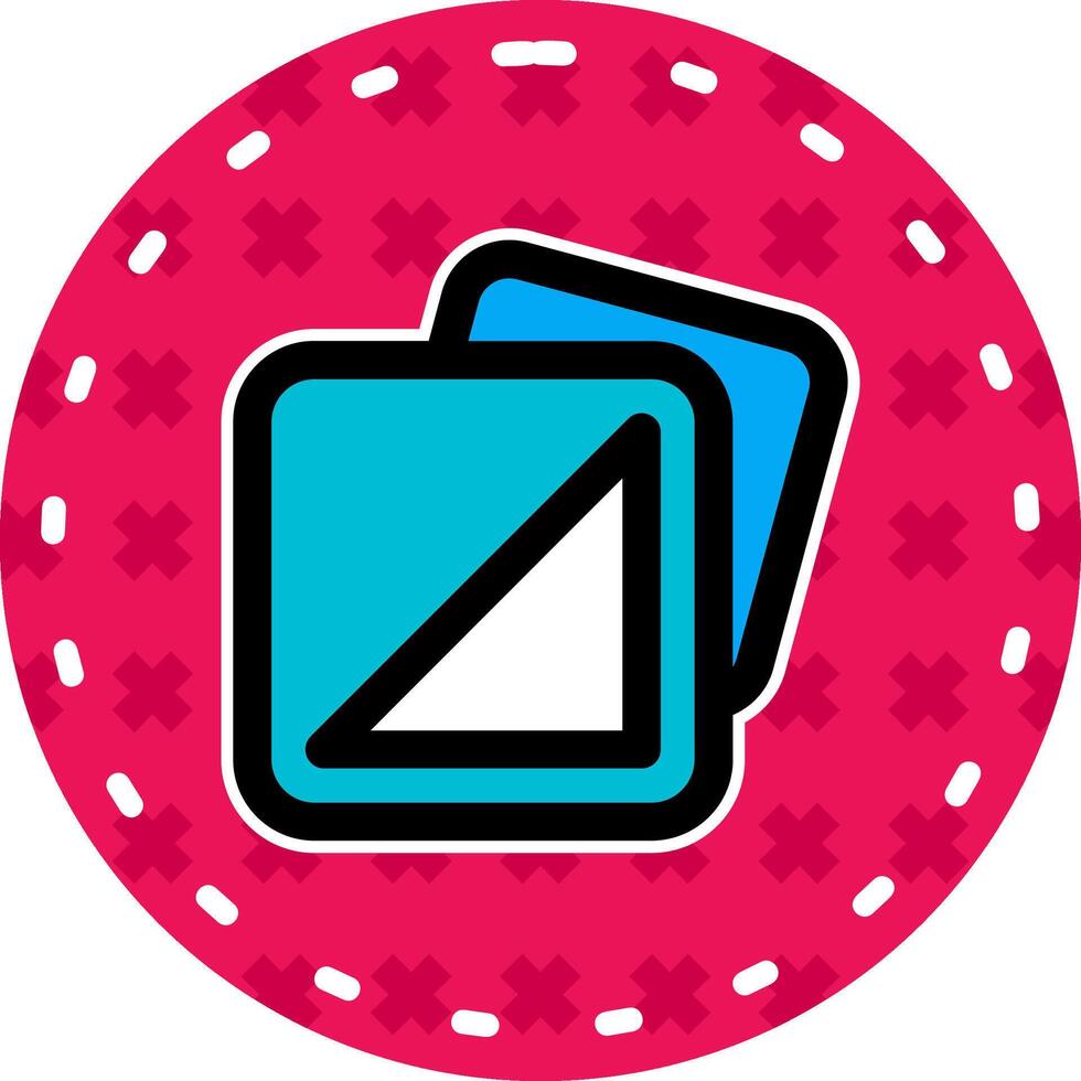 Image white balance Line Filled Sticker Icon vector