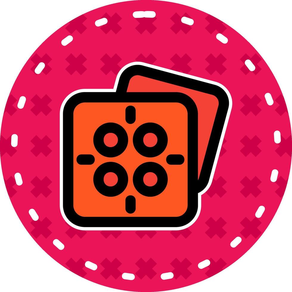 Image blur Line Filled Sticker Icon vector