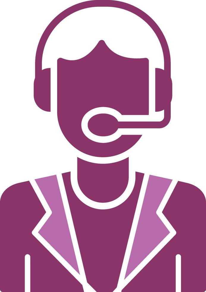Customer Service Glyph Two Colour Icon vector
