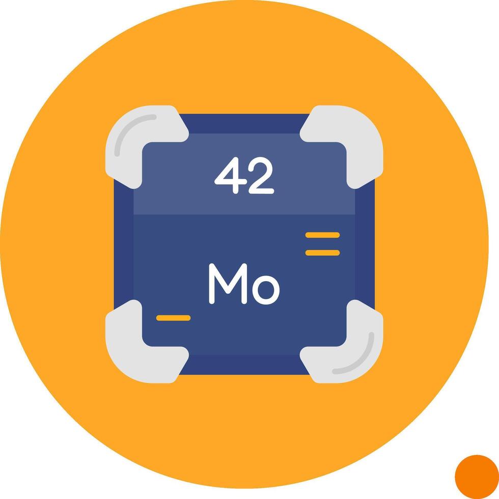 Molybdenum Long Circle Icon vector