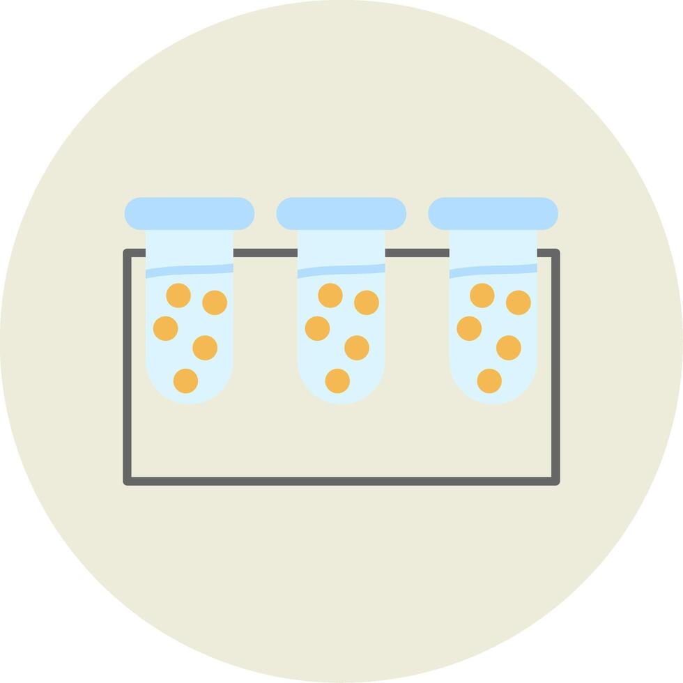 Test tube Flat Circle Icon vector