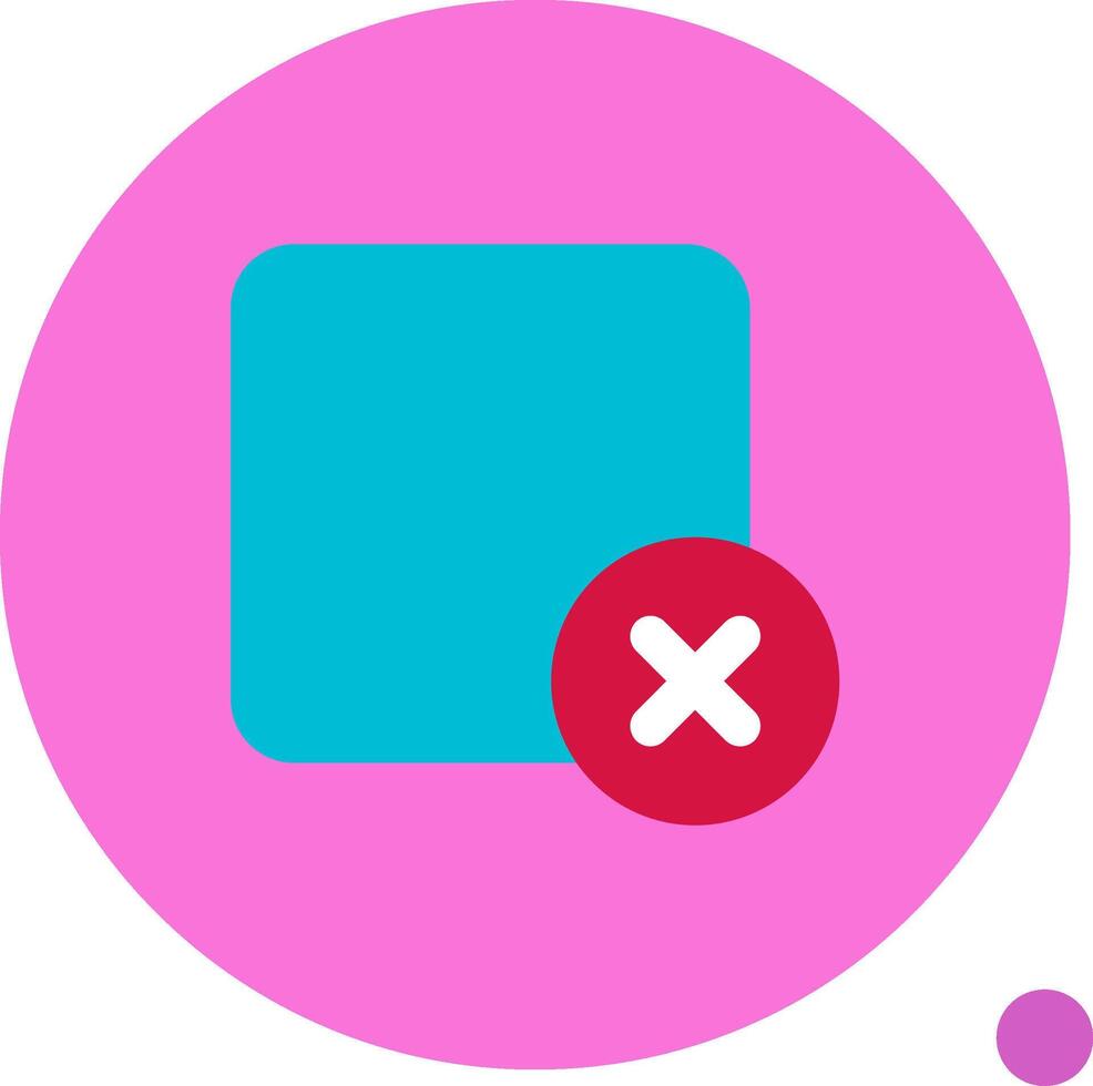 Delete square Long Circle Icon vector