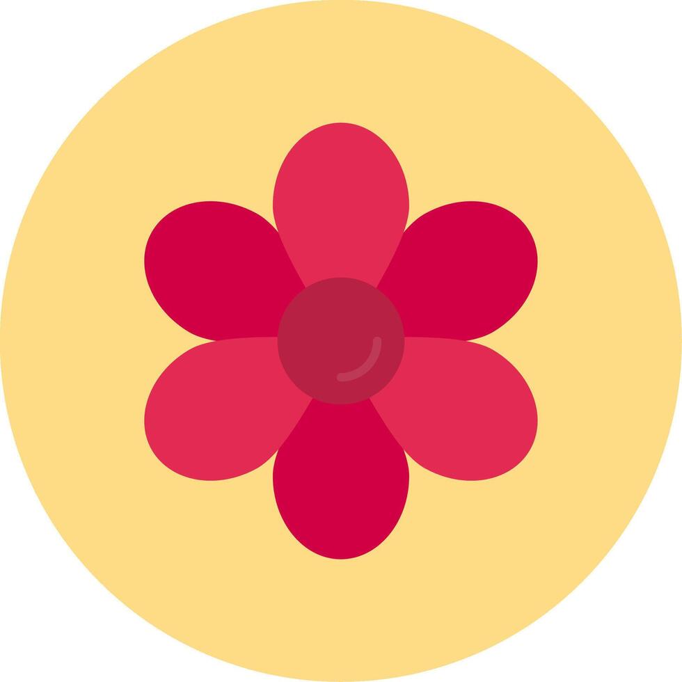 Daisy Flat Circle Icon vector