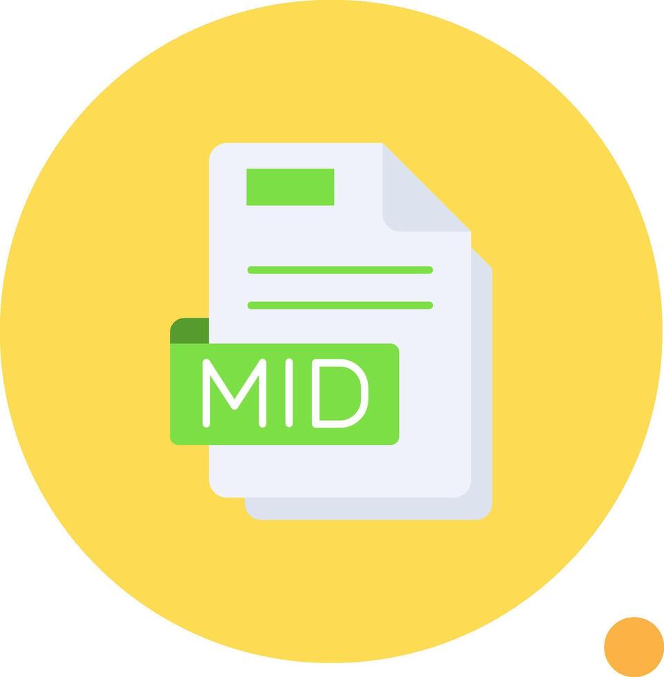 Mid Long Circle Icon vector