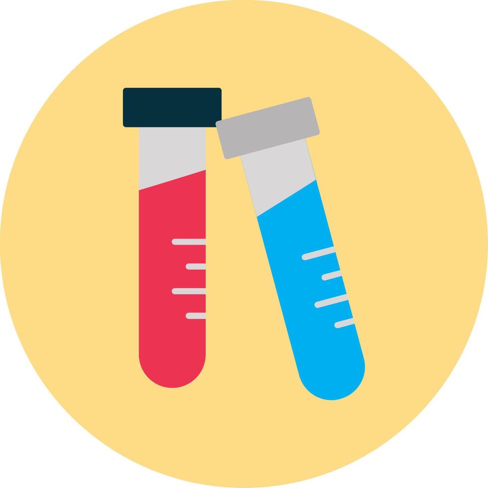 Sample Tube Flat Circle Icon vector
