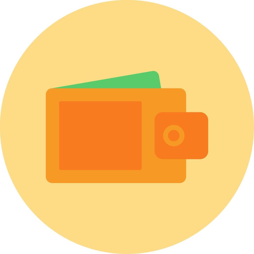 Wallet Flat Circle Icon vector