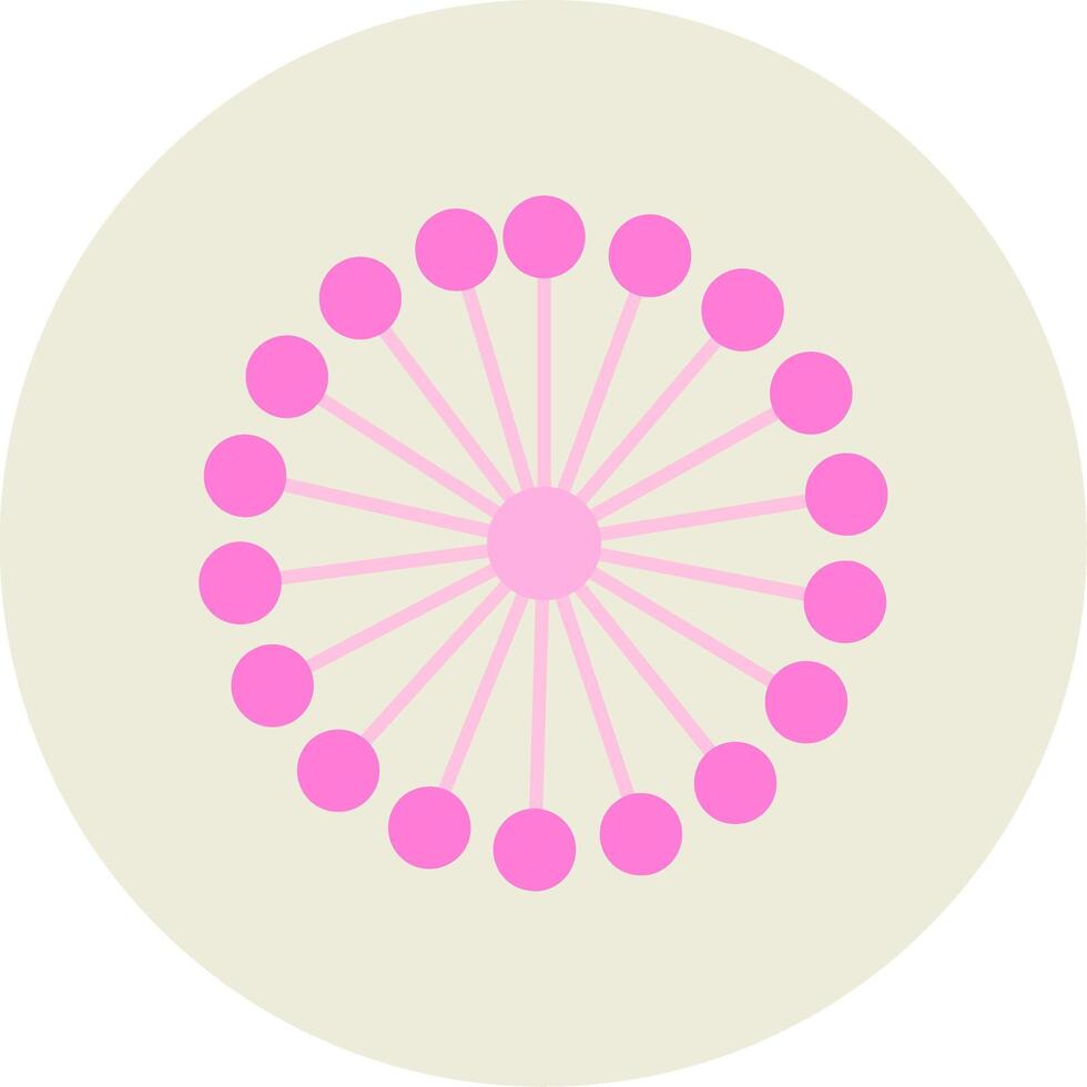 mimosa plano circulo icono vector