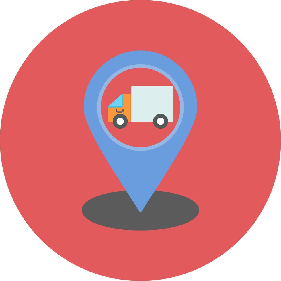 Tracking Flat Circle Icon vector