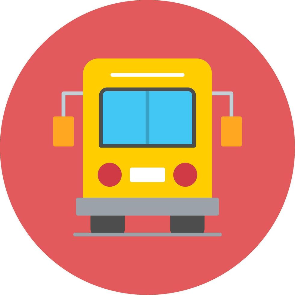 Shuttle Flat Circle Icon vector