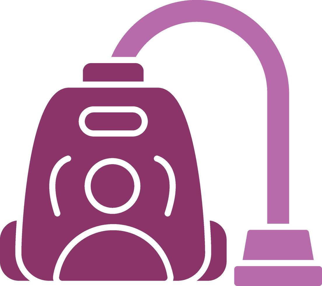 Vacuum Cleaner Glyph Two Colour Icon vector