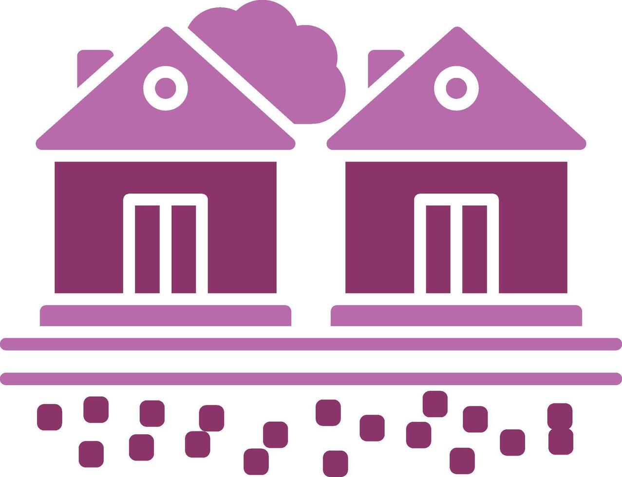 Residential Area Glyph Two Colour Icon vector