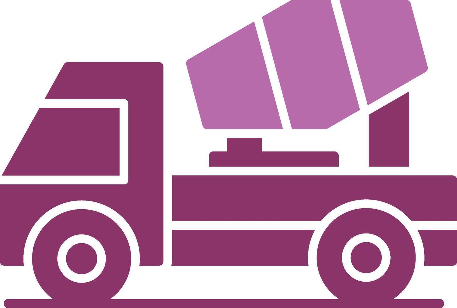 Concrete Mixer Glyph Two Colour Icon vector