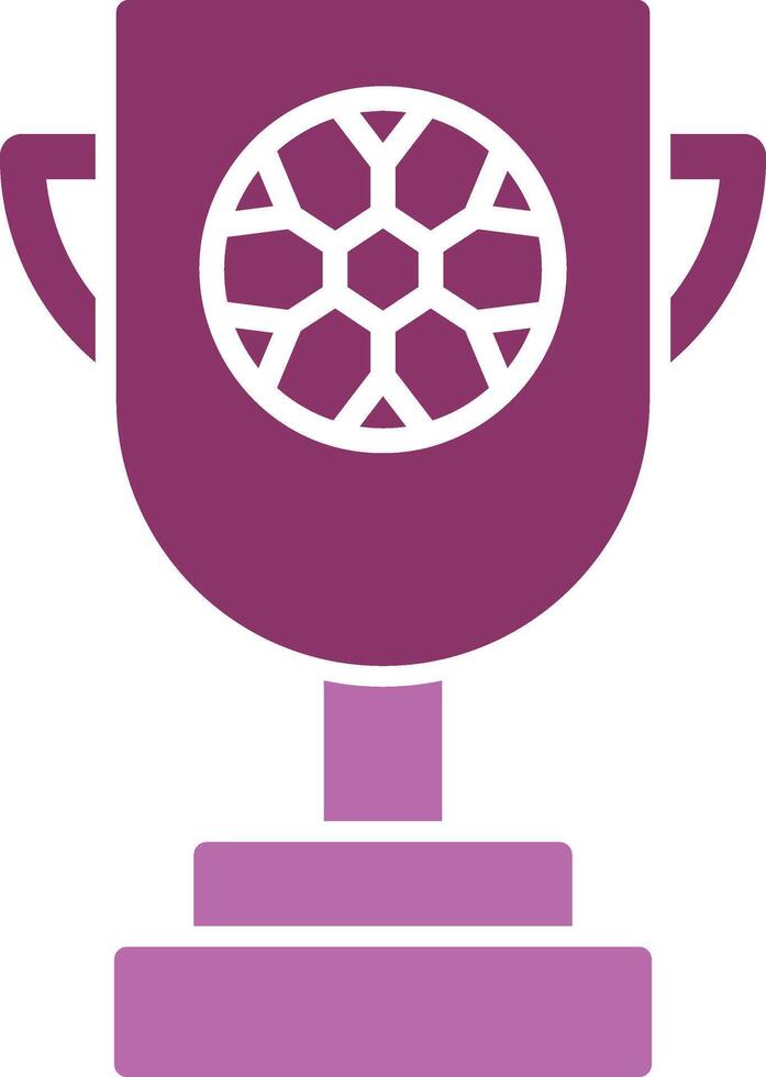 Trophy Glyph Two Colour Icon vector