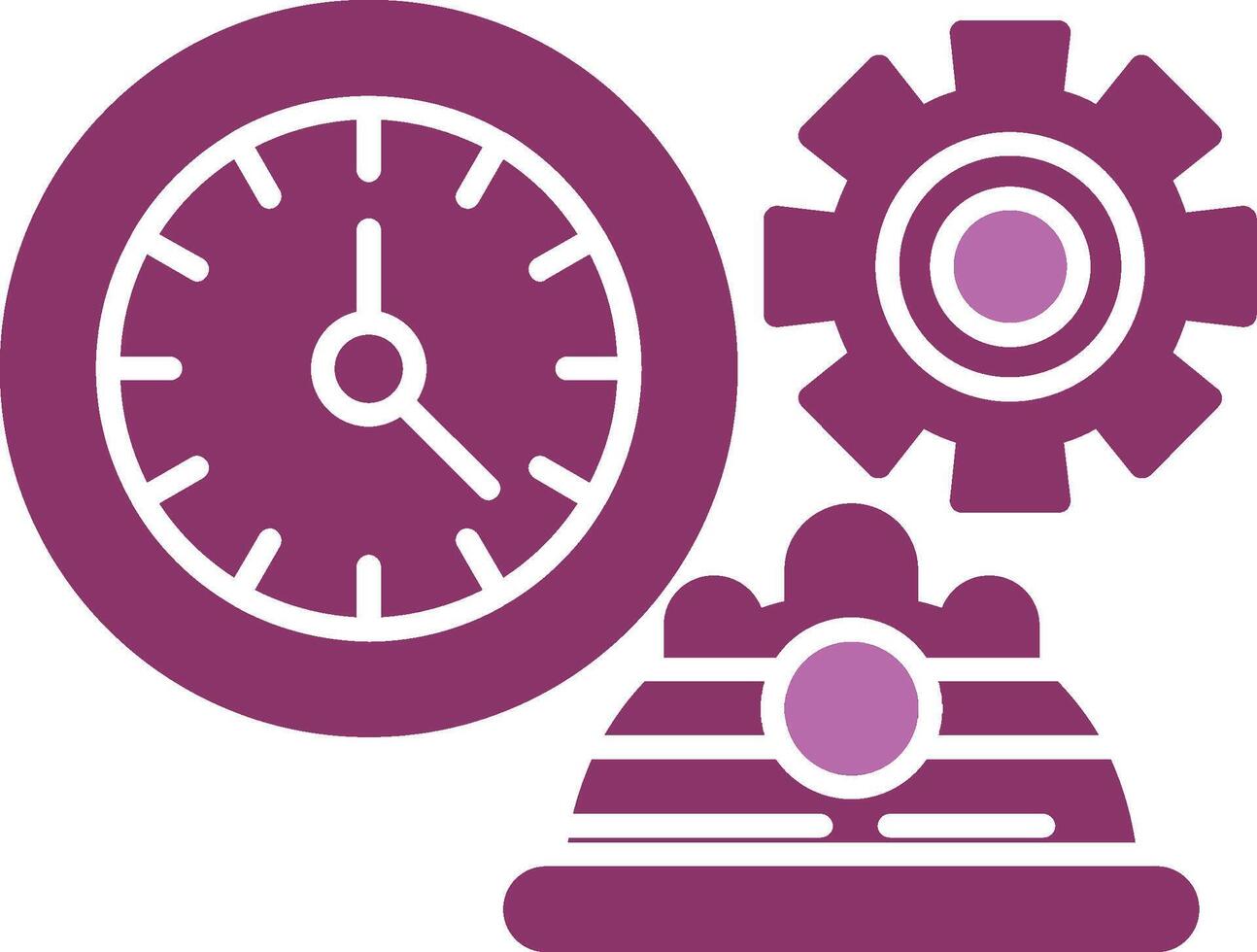 Working Hours Glyph Two Colour Icon vector