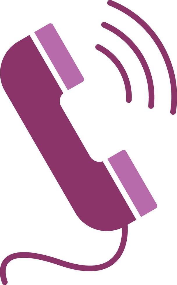 Phone Call Glyph Two Colour Icon vector