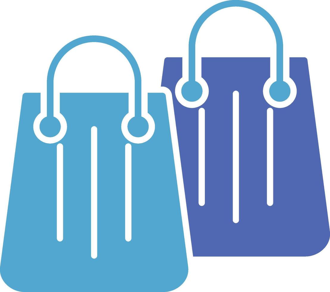 Shopping Bag Glyph Two Colour Icon vector