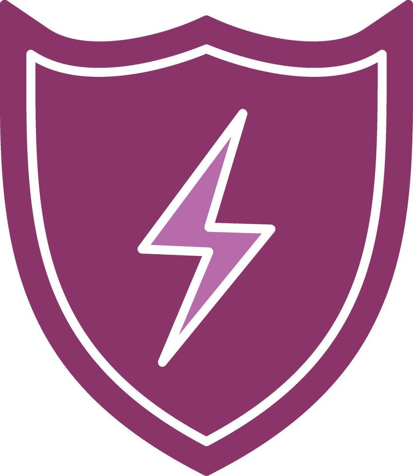 Shield Glyph Two Colour Icon vector