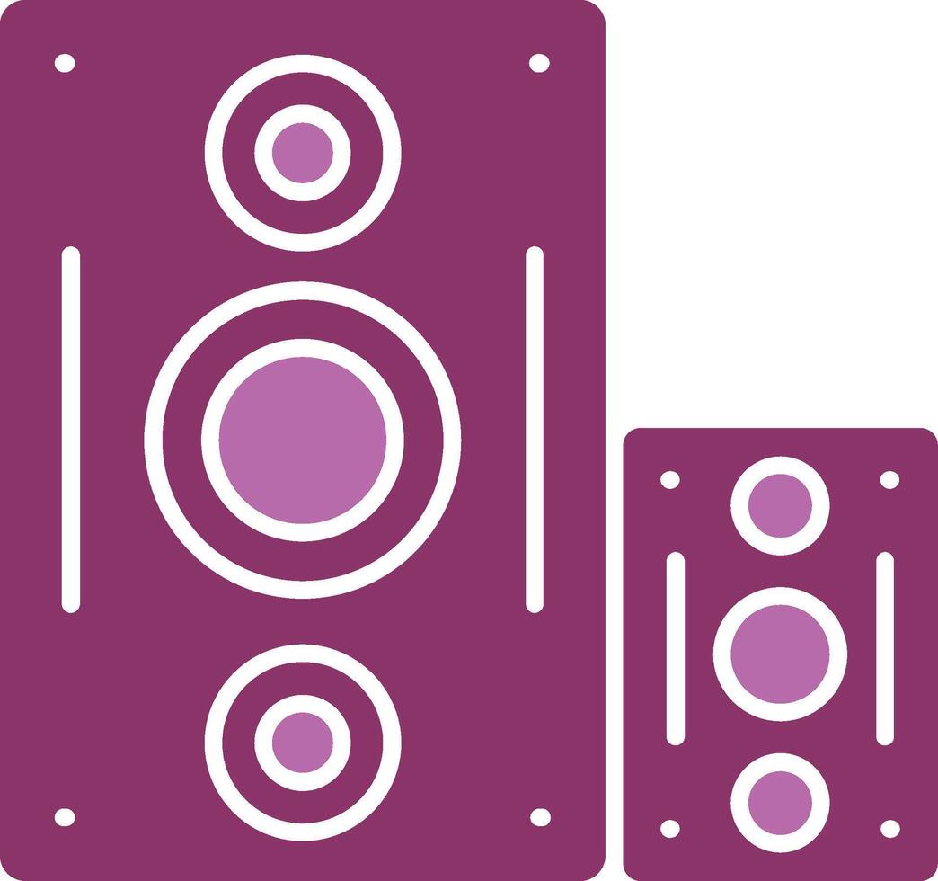 Speaker Glyph Two Colour Icon vector