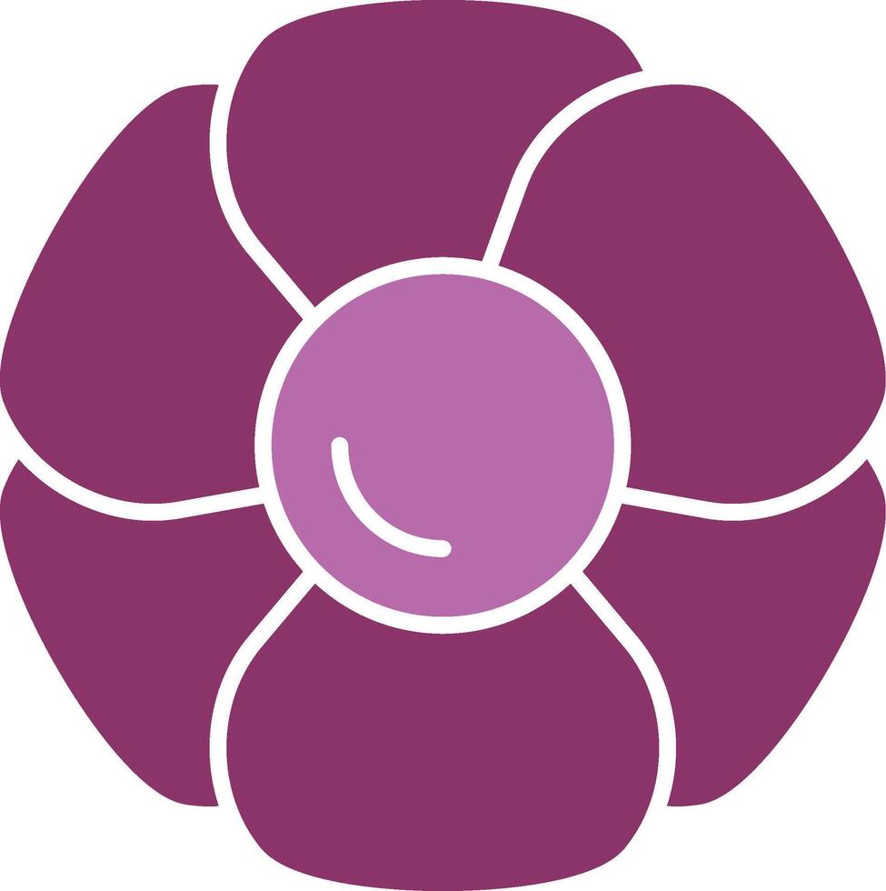 Hydrangea Glyph Two Colour Icon vector