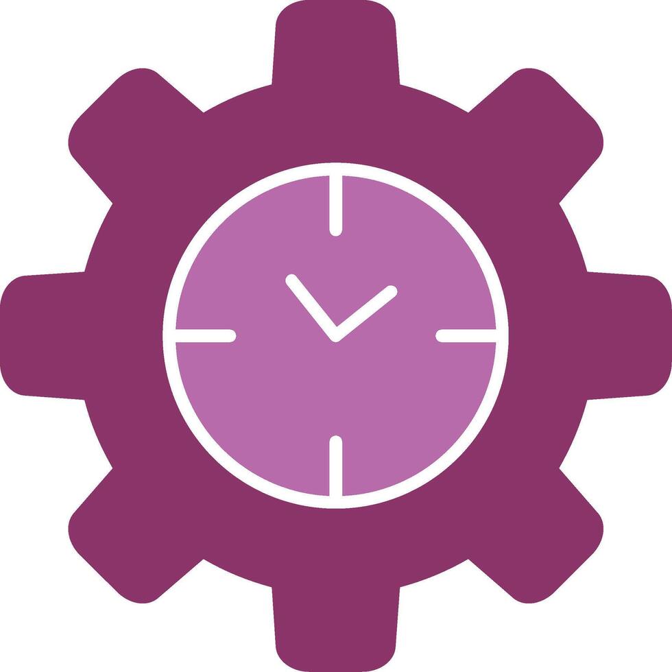 Efficient Time Glyph Two Colour Icon vector