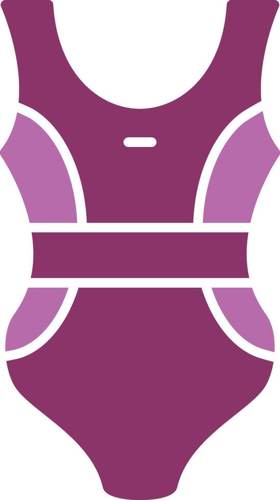 Swimsuit Glyph Two Colour Icon vector