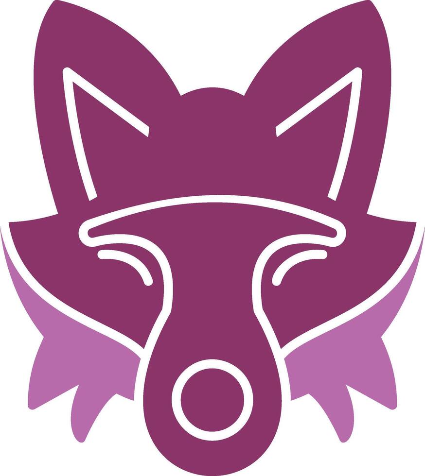 Fox Glyph Two Colour Icon vector