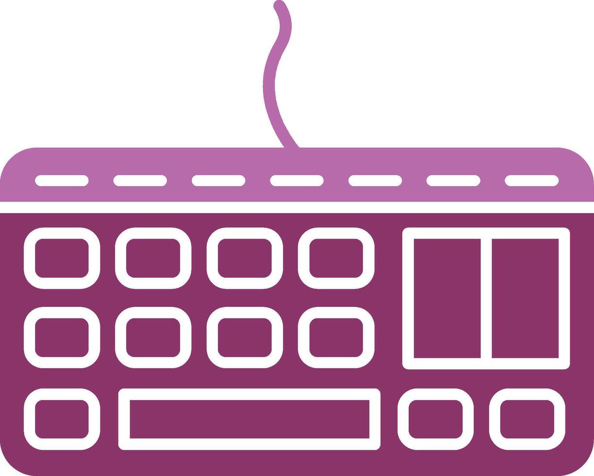 keyboard Glyph Two Colour Icon vector