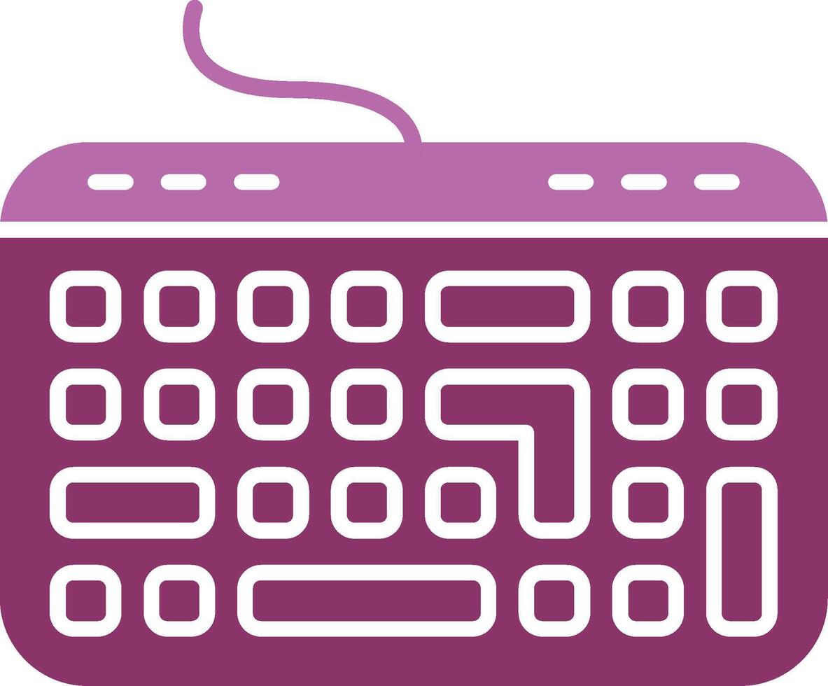 Keyboard Glyph Two Colour Icon vector