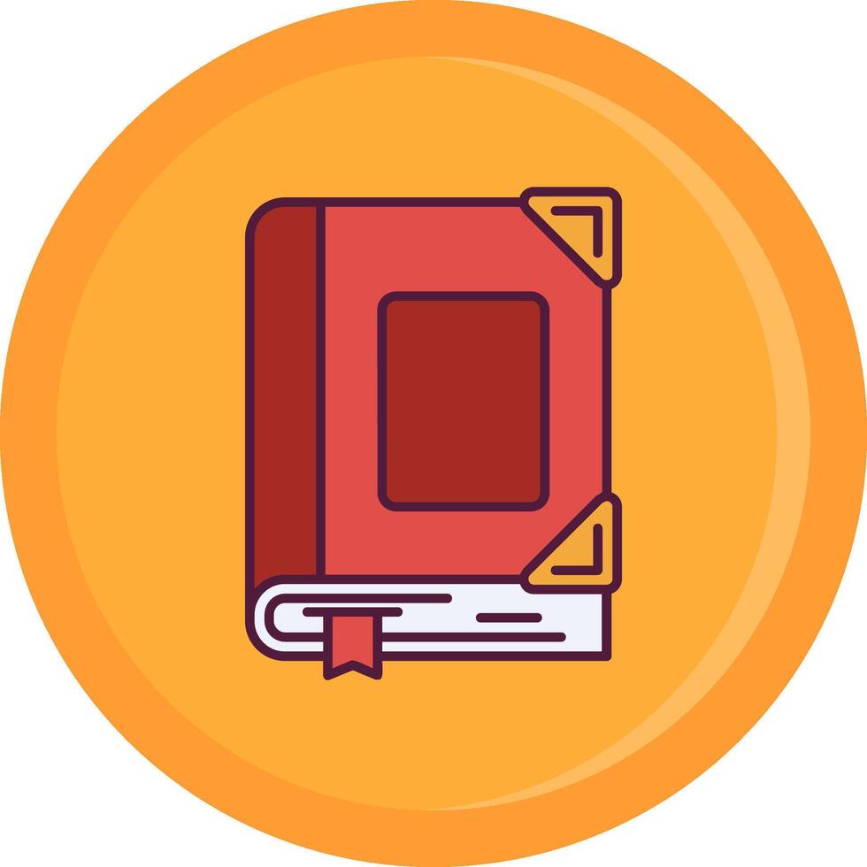 Book Line Filled Icon vector