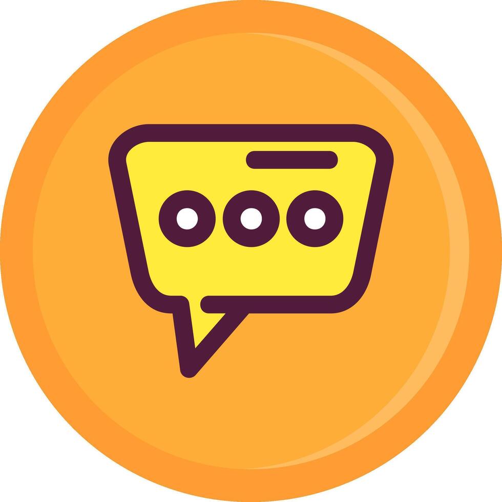 Message Line Filled Icon vector