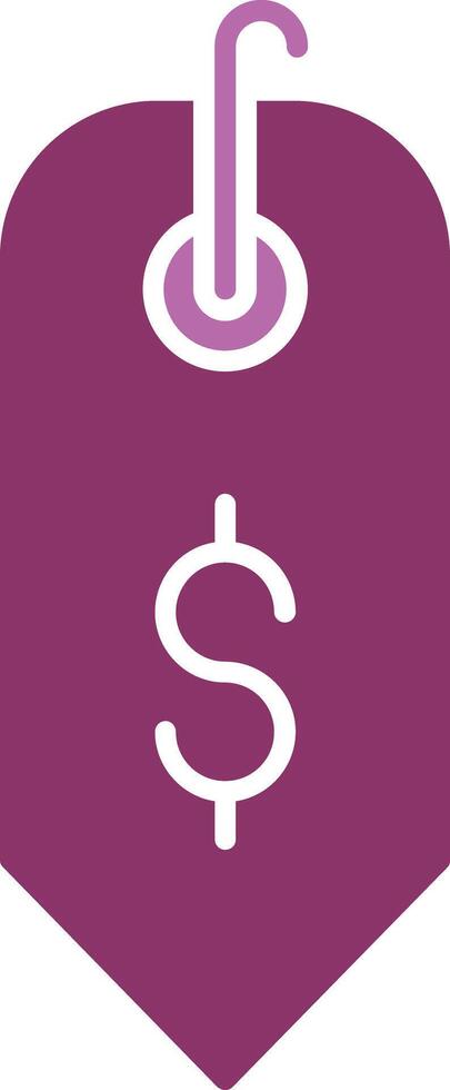 Dollar Sign Glyph Two Colour Icon vector