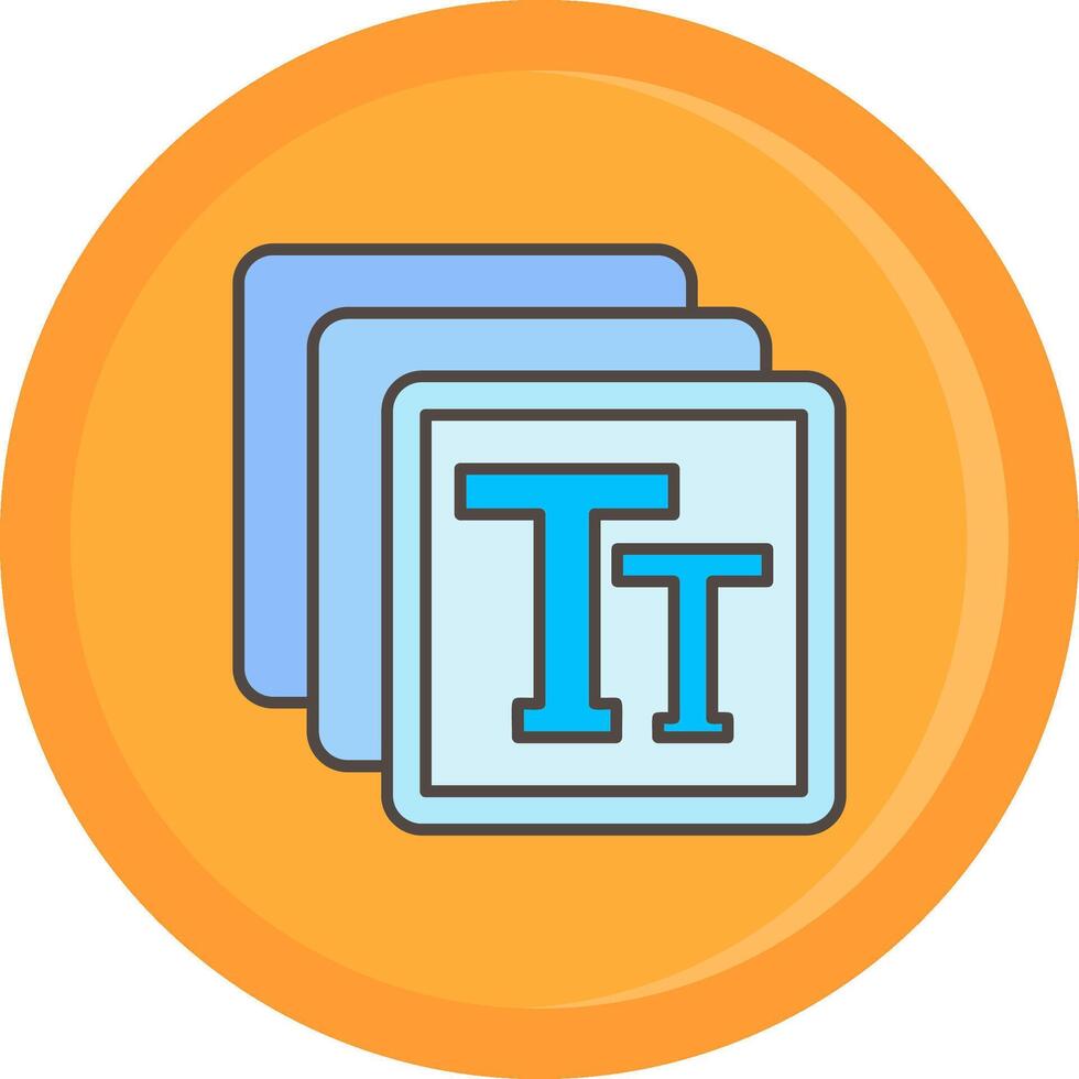 Text Line Filled Icon vector